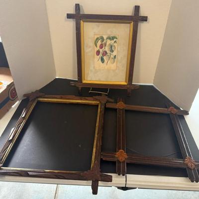 Lot (3) Vintage Cross Frame Wooden Picture Frames
Lot #: 133