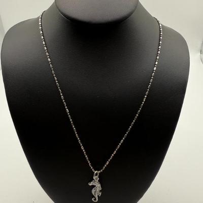 925 Silver Seahorse Pendant & 925 Silver Ball/Bar Chain- 3.25 Grams
Lot #: 21