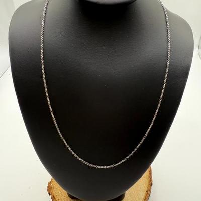 14K White Gold Fine Chain, 16"L, 1.52 Grams
Lot #: 16