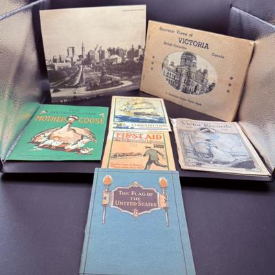 Vintage Paper Lot- Large Postcard, Victor Records Book, Victoria - Canada Book, Mother Goose Book & More
Lot #: 103