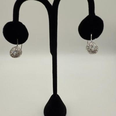 Pair 925 Silver & CZ Wire Earrings
Lot #: 48