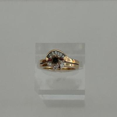 14K Yellow Gold Wedding/Engagement Setting (No Center Stone) With Baguette & Marquise Diamonds- 5.83 G, Size 5
Lot #: 12