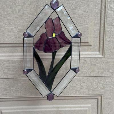 Stained Glass Iris W/Beveled Clear Glass
Lot #: 88