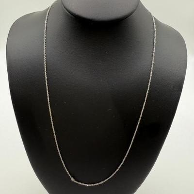 14K White Gold Fine Chain (as-Is), 16"L, .65 Grams
Lot #: 19