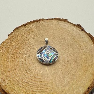 925 Silver Abalone Inset Pendant, 5.84 Grams
Lot #: 25