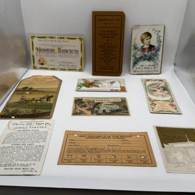 Vintage Paper Advertising Lot- Fallstaff Postcard, Deering Giant Mower & More
Lot #: 89