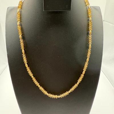 Handmade Faceted Citrine Bead Necklace With Goldfilled Findings
Lot #: 126