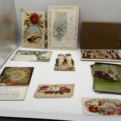 Misc Vintage Lot Of Paper Advertising, Religious Cards, Postcards & Calling Cards
Lot #: 90