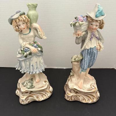 Lot (2) Vintage Cordey China Figures- Boy W/flower Basket & Girl W/vase
Lot #: 75