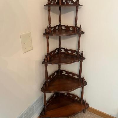 Vintage 5 Tier Corner Shelf 