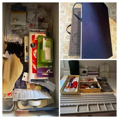 Huge Crafting Supply Lot, Includes 4 Foot Cutting Board, Sewing Supplies, And So Much More!