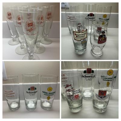 Vintage Schlitz Beer Pilsner Glasses And Other Beer Glasses