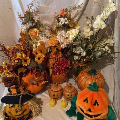Collection of Artificial Fall and Halloween Decor