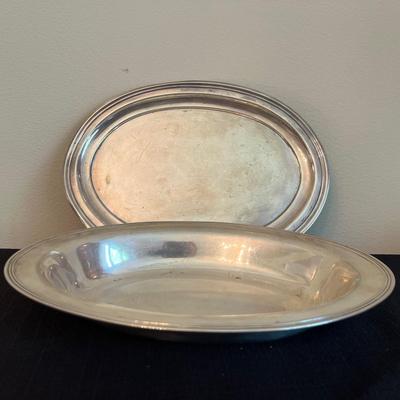 Sterling Silver Platter & Dish (529g)