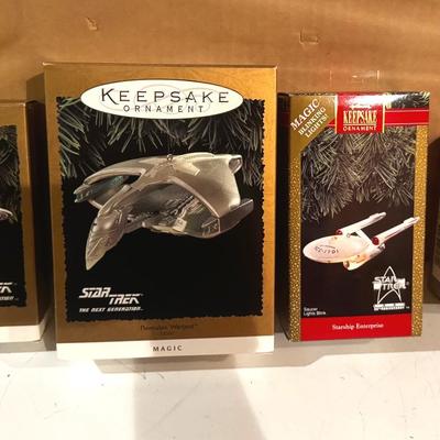 Star Trek Hallmark Keepsake Ornaments: USS Enterprise, Warbird, Starship Enterprise, Galileo