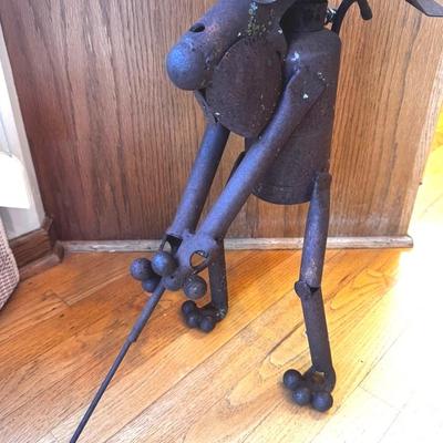 Metal Golfer Yard Art