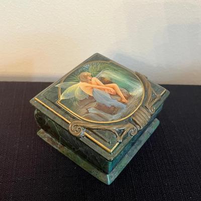 “Fairy At Rest” ~ Traditional Russian Hand Painted Folk Art, Signed Lacquer Box 