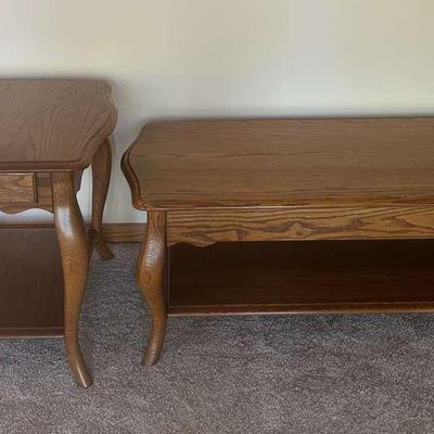 Side Table With Drawer And Matching Coffee Table