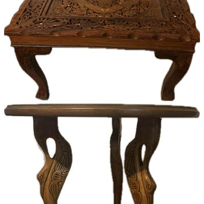 Handcrafted, Wood Accent Tables