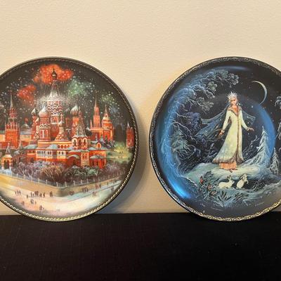 Collectible Plates ft. St. Basil's Cathedral &  "Legend of the Snow Maiden" Russian Fairy Tale Plate