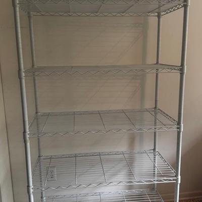 6 Foot White Metal Shelving