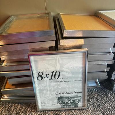 Huge Lot Of 8 X 10 Wall Frames - All Silver Tone - 30 Frames #1