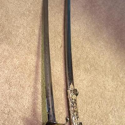 Lilley Co. Vintage US Military Officer Sword 1935 Black Horse Troop