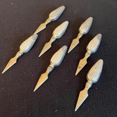 Sterling Silver Corn Cob Holders 