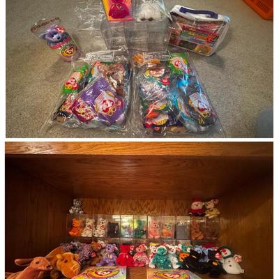Huge Collection Of Beanie Babies And Accessories, New With Tags