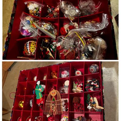 Vintage Christmas Ornaments #1 Includes Glass, Variety And Storage