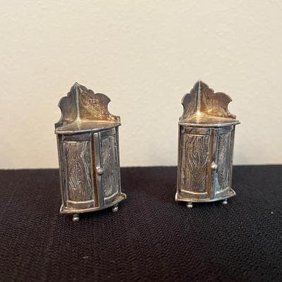 Vintage Sterling Silver Corner Cabinet Miniatures (39g) 