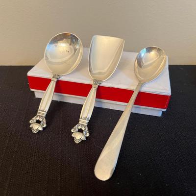 Sterling Silver Spoon Trio (71g) 