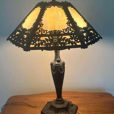 Dale Slag Glass Table Lamp