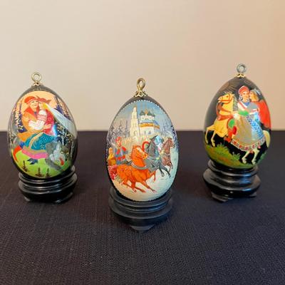 Traditional Russian Hand Painted Folk Art Eggs  "Passion Egg"