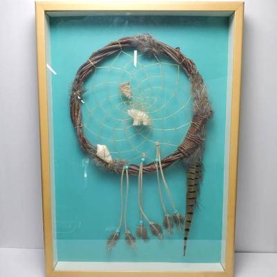 Dream Weaver In Shadow Box Frame 24x17”