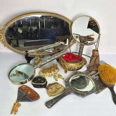 Vintage Vanity: Whiting & Davis & More Metal Mesh, Mirror, Dresser Tray & More