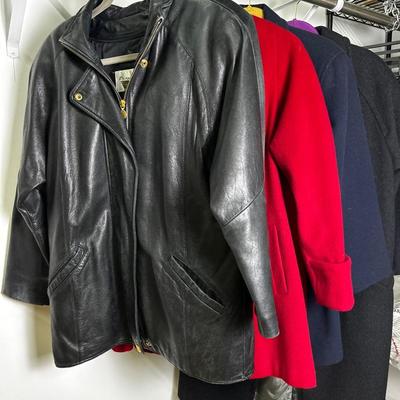 Vintage Leather & Wool Outerwear (Womens Size M) - J. Percy, Kristen Blake & More