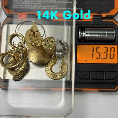 14K Gold Earring Singles - Scrap