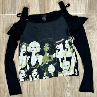 Custo Barcelona Vintage Womens Graphic Long Sleeve Shirt - (Size S)