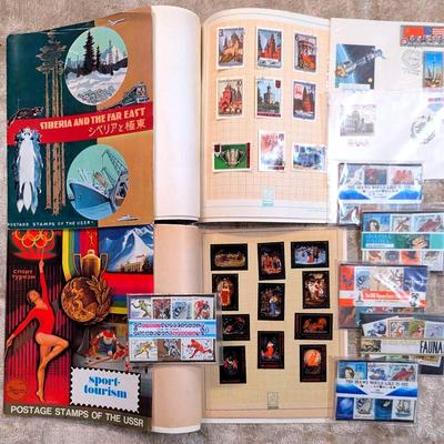 Vintage Russian Stamps & FDC  – Space, Art, Olympics, Nature, More | 500+ Stamps, Albums, Sets