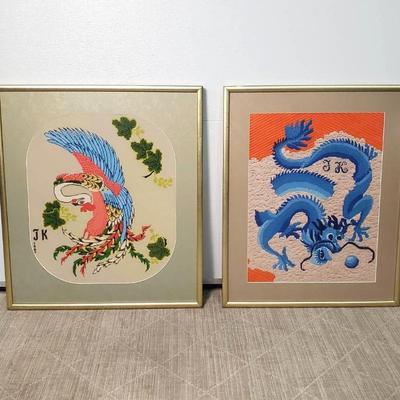 Asian Style Needepoints - 30x24” & 30x27”