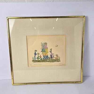 Guillermo Silva Santamaria Signed & Numbered Print “Mercado De Pajaros”