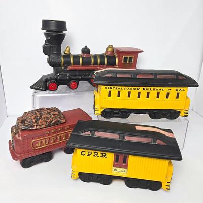 Vintage McCormick Whiskey Train Decanter Set - Ceramic, Made By B Harness