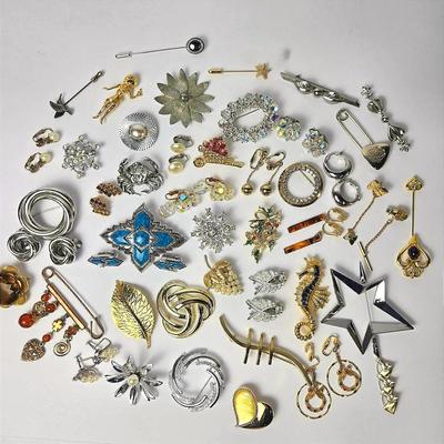 Costume Jewelry (Clip-On Earrings & Brooches) - Thierry Mugler, Trifari & More 