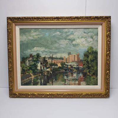 George Beline Signed Landscape Painting On Board Dated 1928