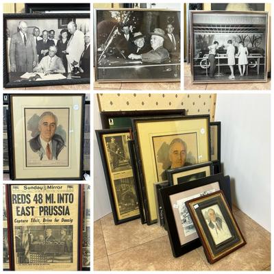 FDR related images - framed 9x7” to 19x15”