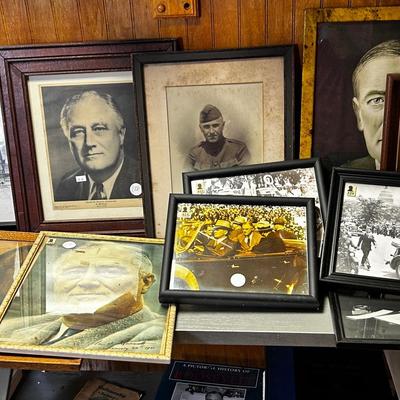 Historical photos & prints - many FDR related, 9x11” to 18x14”