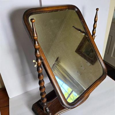 Vintage Tabletop Swivel Mirror -21"x8"x23"