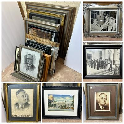 FDR related images - framed 9x11” to 19x22”