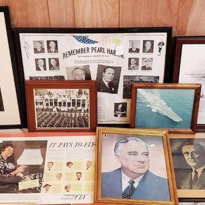 FDR related images & More - framed 9x11” to 19x25”
